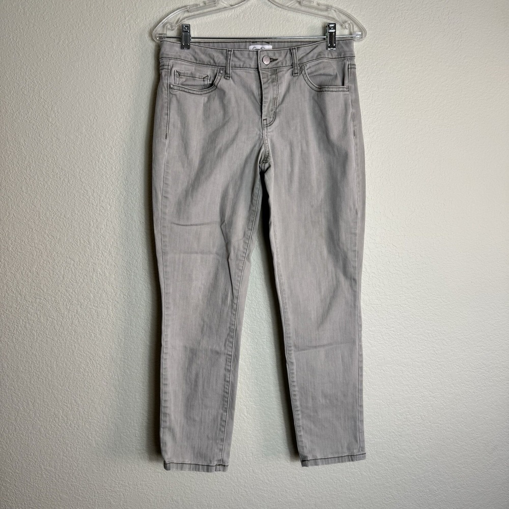 Jessica Simpson Women's Jeans 8/29 Rolled Crop Skinny Grayish Green Ankle Denim